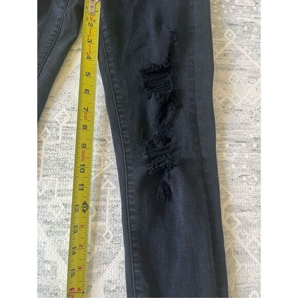 KanCan Womens Jeans KC6040BK Black Skinny Distressed High Rise Size 0/23 - Picture 7 of 7